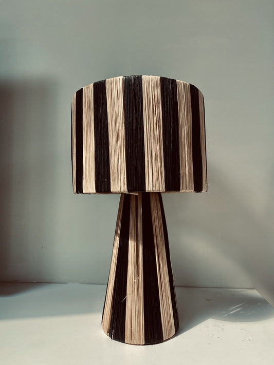 Raffia lamp handgemaakt